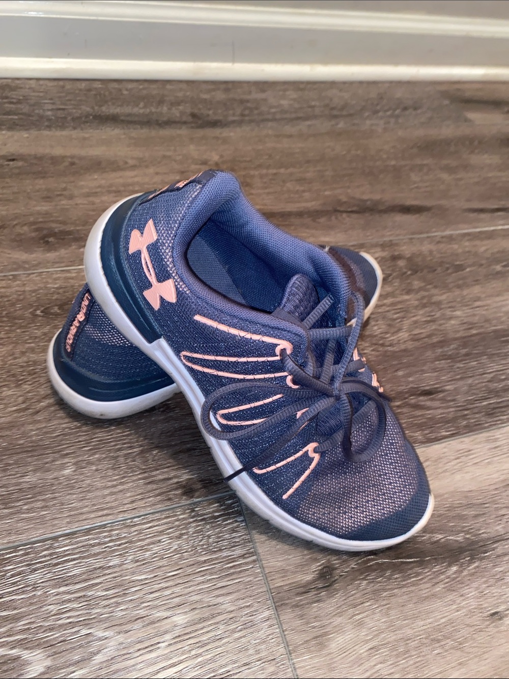 Under armour  Navy with coral Accent Athletic Sneakers